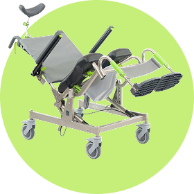 Tilt Shower/Commode Wheelchair